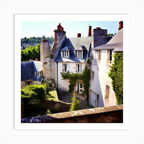 Modern City History Hotel Window Attic View Architecture Historical Building Tile Past Re (2) Art Print