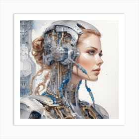 Robot Girl 13 Art Print