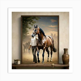 Horse And Rider Art Print