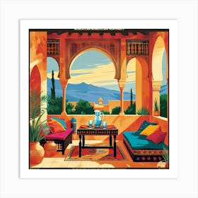 Moroccan Patio Art Print