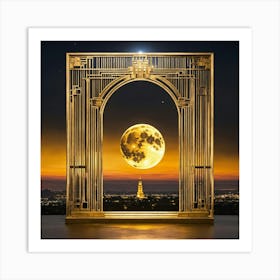 Moonlight Through An Arch Art Print