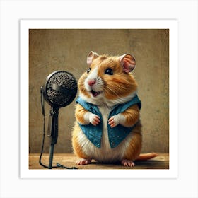 Hamster Singing 12 Art Print