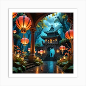 Chinese Lanterns 3 Art Print