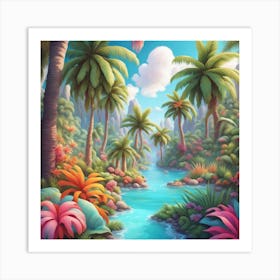 Tropical Jungle 1 Art Print