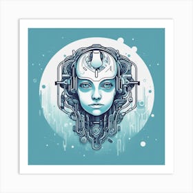 Cyborg Woman Art Print