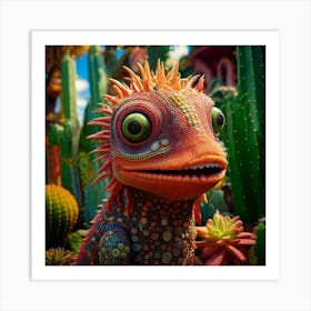 Firefly Photorealistic, Hyper Detailed, Funny, Creature, Colorful, Whimsical, Imaginative, Vibrant, (10) Art Print