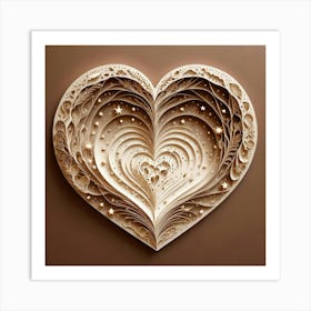 Heart Shaped Paper Art 1 Art Print