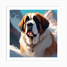 St Bernard 57 Art Print