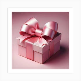 Pink Gift Box Art Print