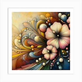 Abstract Flower Painting 15 Art Print