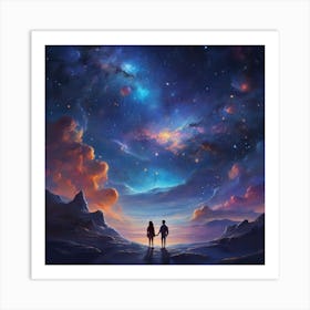 Couple In The Sky Art Print