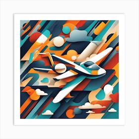 Abtract aviation Art Print