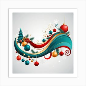 Christmas Background Art Print