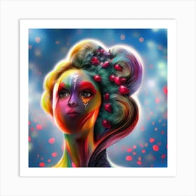 Colorful Girl Art Print