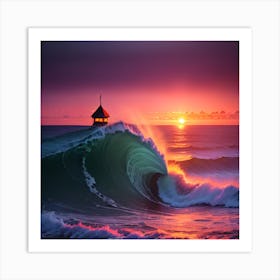 Sunrise At The Beach Art Print