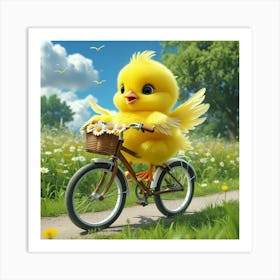 Leonardo Phoenix 10 A Bright Yellow Chick With Soft Fluffy Fea 2 Art Print