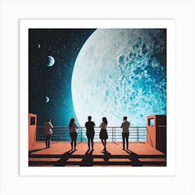 Moon And The Stars 18 Art Print