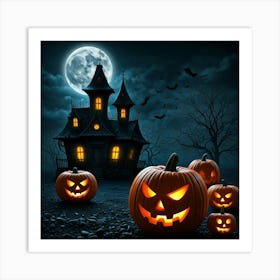 Halloween Pumpkins Art Print