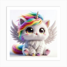 Unicorn Cat, caticorn 14 Art Print