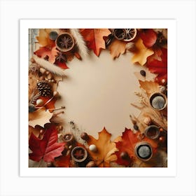 Autumn Leaves Frame 1 Art Print