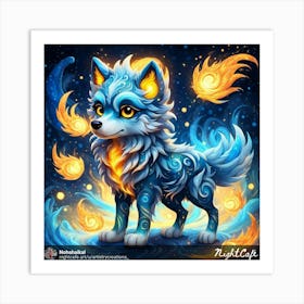 Night Wolf 1 Art Print