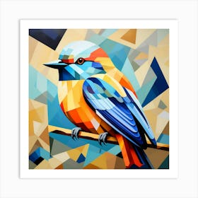 Cubism Art, Tit bird 3 Art Print