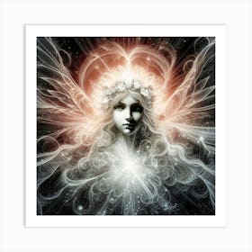 The Angel S Apparition Creative Illustration 1 Art Print