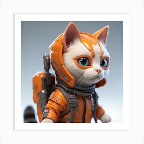 Cat In Spacesuit wall art Art Print