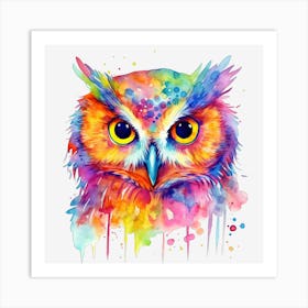 Colorful Owl 8 Affiche