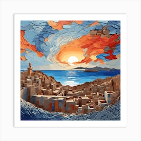 Sunset In The City Art Print