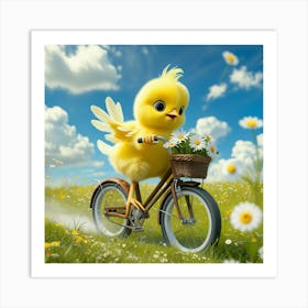 Leonardo Phoenix 10 A Bright Yellow Chick With Soft Fluffy Fea 0 Art Print