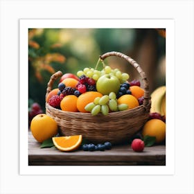 Fruitful Splendor: An Exotic Ensemble Art Print