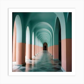 Hallway - Hallway Stock Videos & Royalty-Free Footage 6 Art Print