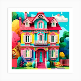 Colorful House Art Print