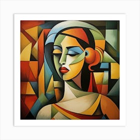 Cubism Cuban Woman 03 Art Print