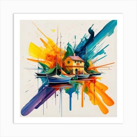 Stunning watercolor landscapes 15 Art Print