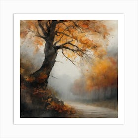 BB Borsa Autumn Trees Art Print