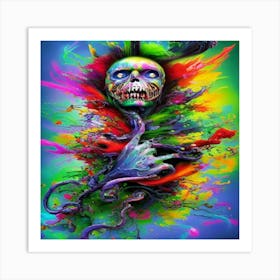 Psychedelic Skull Art Print