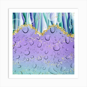 Fantasy water drops background Art Print