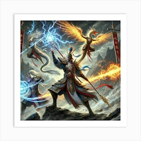 A Dramatic Scene Showing The Elite Sentinels Of Th Art Print