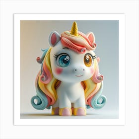 Unicorn 3d 4 Art Print