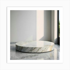 Round Marble Coffee Table Art Print