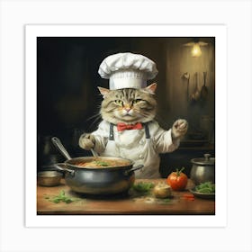 Chef Cat 15 Art Print