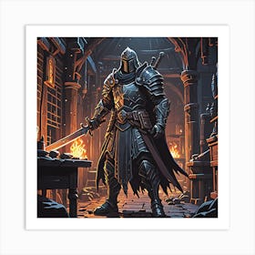 Knight In Armor Art Print