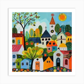 Kids Travel Illustration Warsaw 4 Art Print