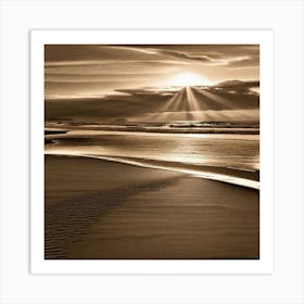 Photograph - Sunset On The Beach Art Print