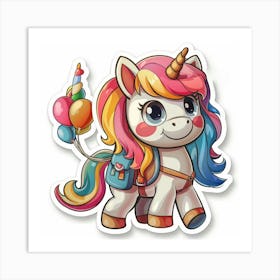 Unicorn Sticker 153 Art Print