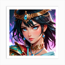 Default A Gracefully Fierce Anime Warrior Princess Her Intrica 0 (8) Art Print