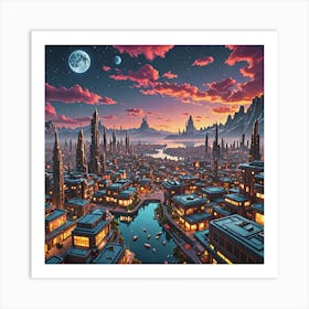 Futuristic City Art Print