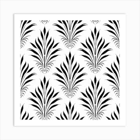 Black And White Seamless Pattern Art Print